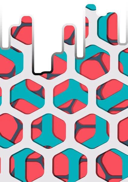 Soyut renkli altıgen arka plan vektörü