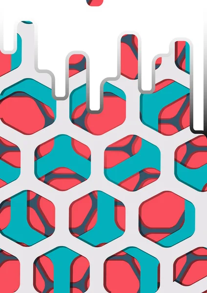 Soyut renkli altıgen arka plan vektörü