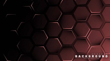 Koyu bir bac ile soyut altıgen gradyan renkli ışık deseni