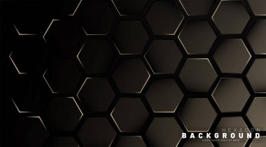 Koyu bir bac ile soyut altıgen gradyan renkli ışık deseni