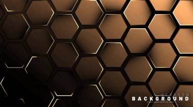 Koyu bir bac ile soyut altıgen gradyan renkli ışık deseni