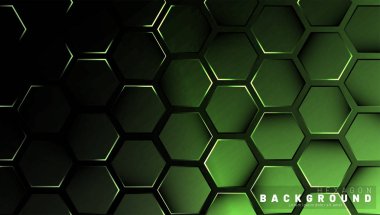 Koyu bir bac ile soyut altıgen gradyan renkli ışık deseni