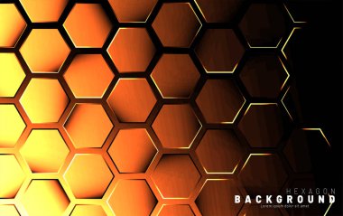 Koyu bir bac ile soyut altıgen gradyan renkli ışık deseni