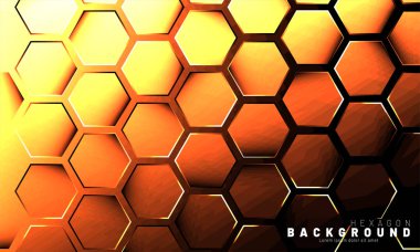 Koyu bir bac ile soyut altıgen gradyan renkli ışık deseni