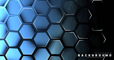 Koyu bir bac ile soyut altıgen gradyan renkli ışık deseni