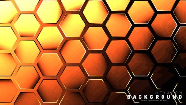 Koyu bir bac ile soyut altıgen gradyan renkli ışık deseni