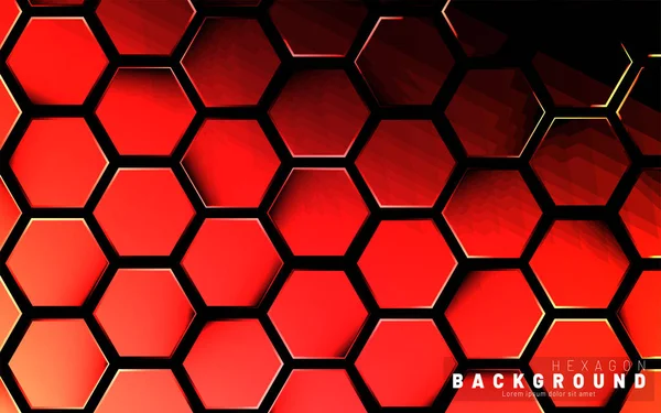 Koyu bir bac ile soyut altıgen gradyan renkli ışık deseni