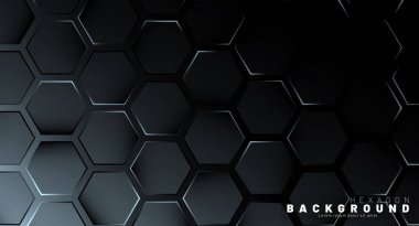 Koyu bir bac ile soyut altıgen gradyan renkli ışık deseni