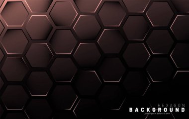 Koyu bir bac ile soyut altıgen gradyan renkli ışık deseni