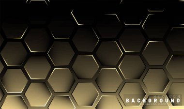 Koyu bir bac ile soyut altıgen gradyan renkli ışık deseni