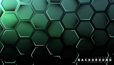 Koyu bir bac ile soyut altıgen gradyan renkli ışık deseni