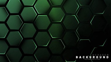 Koyu bir bac ile soyut altıgen gradyan renkli ışık deseni