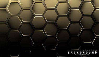 Koyu bir bac ile soyut altıgen gradyan renkli ışık deseni