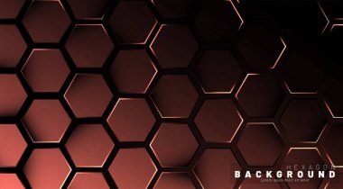 Koyu bir bac ile soyut altıgen gradyan renkli ışık deseni