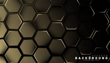 Koyu bir bac ile soyut altıgen gradyan renkli ışık deseni