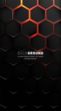 Dikey altıgen arka plan. D ile degrade renk ışık deseni