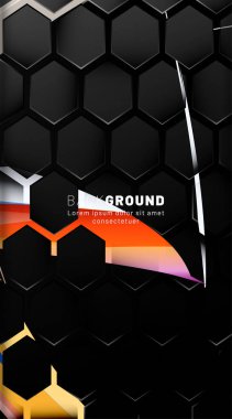 Dikey altıgen arka plan. D ile degrade renk ışık deseni