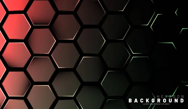 Αφηρημένα εξάγωνο ντεγκραντέ πολύχρωμο μοτίβο φως με ένα σκούρο BAC — Διανυσματικό Αρχείο