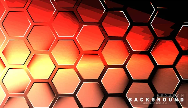 Koyu bir bac ile soyut altıgen gradyan renkli ışık deseni