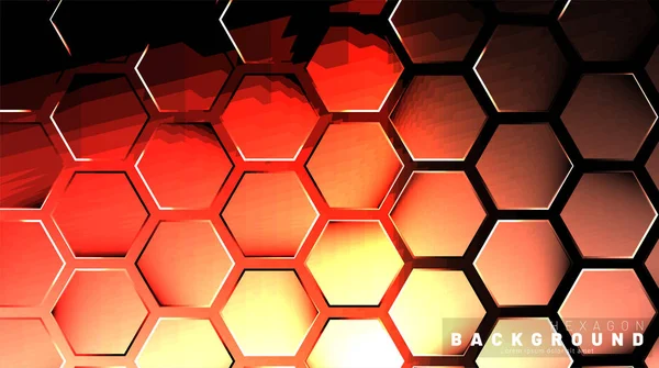 Koyu bir bac ile soyut altıgen gradyan renkli ışık deseni