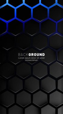 Dikey altıgen arka plan. D ile degrade renk ışık deseni