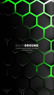 Dikey altıgen arka plan. D ile degrade renk ışık deseni