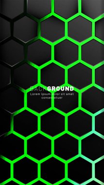 Dikey altıgen arka plan. D ile degrade renk ışık deseni