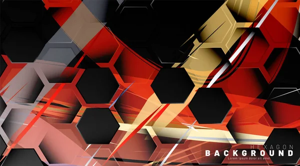 Renkli fırça stili backgroun siyah altıgen soyut desen