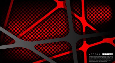 Siyah arka plan çakışan vektör. Gerçekçi çakışan katman