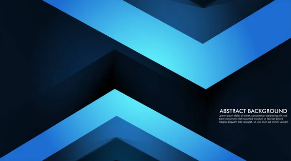 Fondo azul abstracto con triángulos Para pancartas, fondos de negocios, presentaciones — Archivo Imágenes Vectoriales