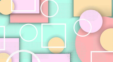 Soyut memphis arka plan geometrik elemanları. Modern vektör de