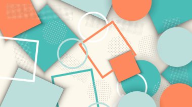 Soyut memphis arka plan geometrik elemanları. Modern vektör de