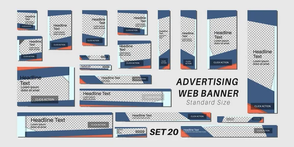 Standart boyutta vektör reklam pankartı. Terfi için tasarım şablonu