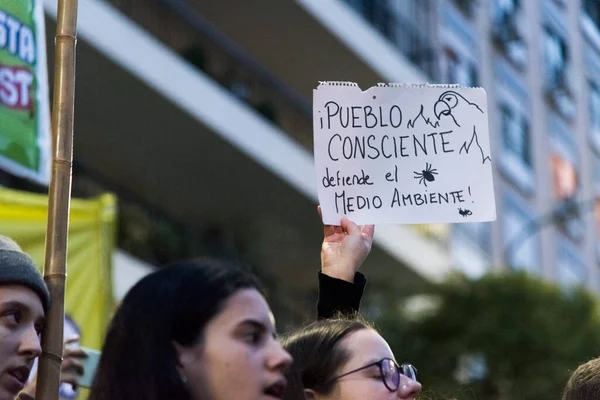 Caba Buenos Aires Argentina Agosto 2019 Firma Testo Persone Consapevoli — Foto Stock