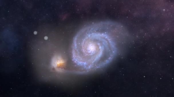 Whirlpool Exploração Espacial Galaxy — Vídeo de Stock