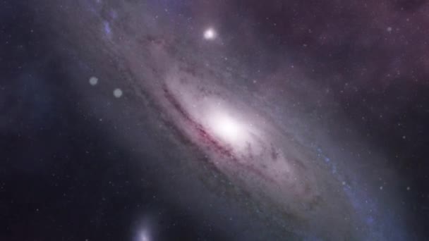 Exploração Espacial Galáxia Andrômeda — Vídeo de Stock