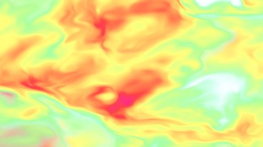 Hava tahmini ısı haritası. Atmosfer ön hareketi. Sıcak ve soğuk hava kitleleri görselleştirir. Akışkan hareket.