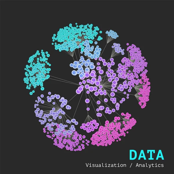 Data Complexity Representation Big Data Concept Visualization Advanced Analytics Abstract — Stock Vector