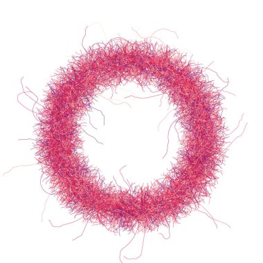 Yumuşak yazı tipi. Pembe tüylü 