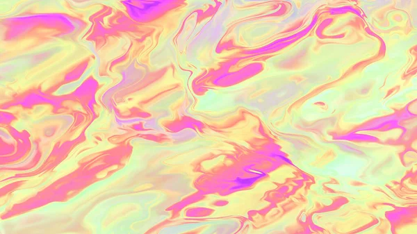 虹色の背景 波状のクレイジー 流体ネオン波 トリッピー液虹効果 酸質大理石ホログラフィック混合物 — ストック写真