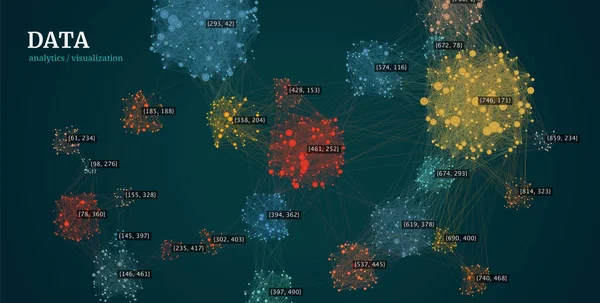 データの複雑性表現 ビッグデータの概念可視化 分析抽象概念 グラフィック背景 情報の集積 — ストックベクタ