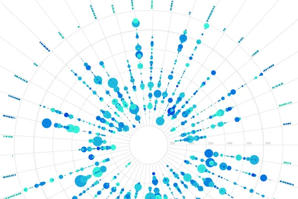 Velká Vizualizace Dat Futuristická Infografie Komplexní Informační Digitální Design Vizuální — Stockový vektor