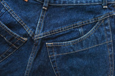 Denim. Kot pantolon arka planı. Kot pantolon desenli ya da kot pantolonlu. Mavi kot desenli..