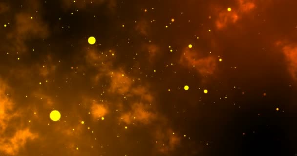 Abstract Background Motion Golden Particles — Stock Video