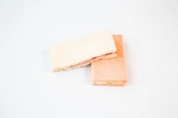 Deux Sandwichs Sur Fond Blanc — Photo