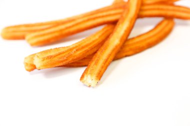 Beyaz arka plan ile İspanyol börek