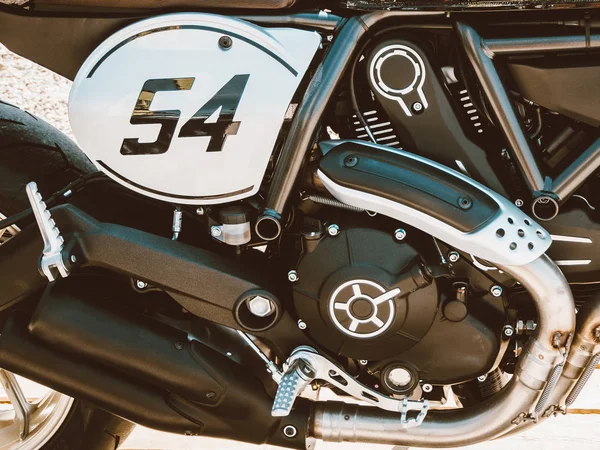 摩托车机械装备的细节 — 图库照片