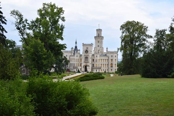 Hluboka Antigo Castelo Região Boémia — Fotografia de Stock