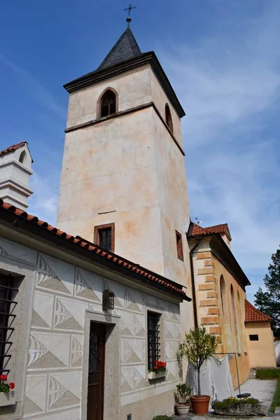 Eski tarihi manastır Lomec Güney Bohemya