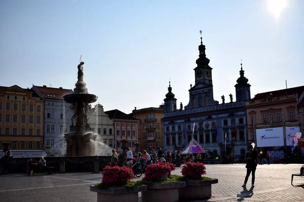 Gamla Staden Budweis Södra Böhmen — Stockfoto